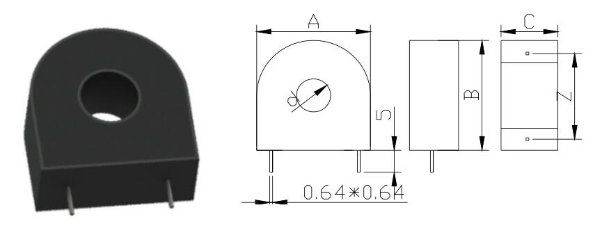 Type A: Dual pins, usually smaller in size and smaller in current range, usually using ultra-fine crystal cores with higher precision;  Type B: Four-pin parallel pins, usually the current is from large to small, usually using ultra-microcrystalline iron core, so the accuracy is higher；  Type C: Front and rear parallel pins, usually the current is from large to small, usually using ultra-microcrystalline iron core, so the accuracy is higher;  Class D: Three-pin, usually use silicon steel wound core, so the accuracy is not as good as the ultra-microcrystalline core, but the load capacity is strong.