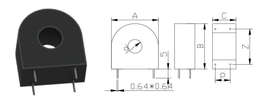 Type A: Dual pins, usually smaller in size and smaller in current range, usually using ultra-fine crystal cores with higher precision;  Type B: Four-pin parallel pins, usually the current is from large to small, usually using ultra-microcrystalline iron core, so the accuracy is higher；  Type C: Front and rear parallel pins, usually the current is from large to small, usually using ultra-microcrystalline iron core, so the accuracy is higher;  Class D: Three-pin, usually use silicon steel wound core, so the accuracy is not as good as the ultra-microcrystalline core, but the load capacity is strong.