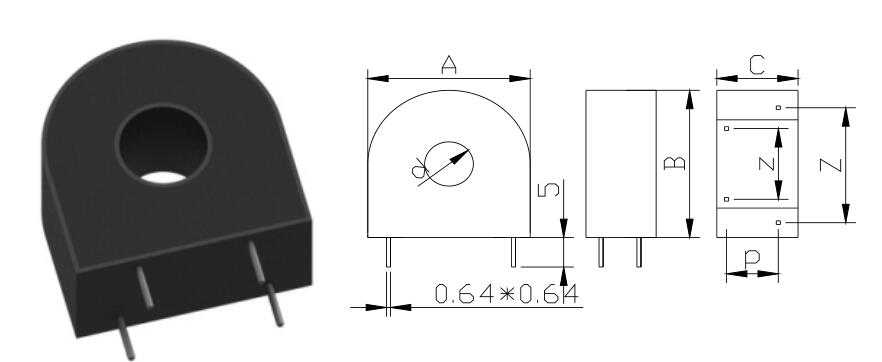 Type A: Dual pins, usually smaller in size and smaller in current range, usually using ultra-fine crystal cores with higher precision;  Type B: Four-pin parallel pins, usually the current is from large to small, usually using ultra-microcrystalline iron core, so the accuracy is higher；  Type C: Front and rear parallel pins, usually the current is from large to small, usually using ultra-microcrystalline iron core, so the accuracy is higher;  Class D: Three-pin, usually use silicon steel wound core, so the accuracy is not as good as the ultra-microcrystalline core, but the load capacity is strong.